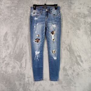 Judy Blue Jeans Women 25 1 Blue Skinny Fit Low Rise Denim Stretch Ripped Pants